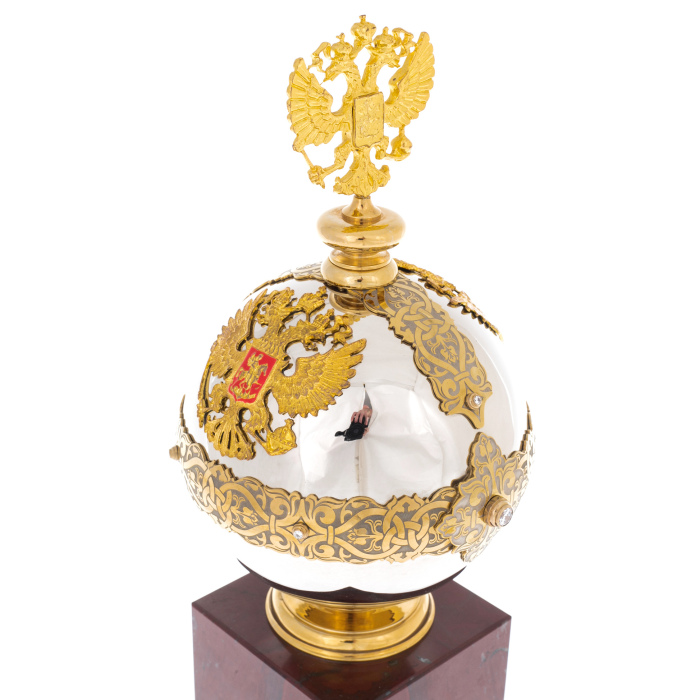 Сувенир "Держава" с подставкой из яшмы, Златоуст