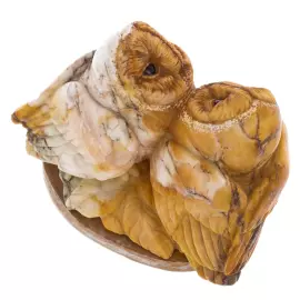 Sculpture of anhydrite "Owl couple"