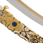 Souvenir dagger "Oriental sage" on a stand made of kaholong, Zlatoust