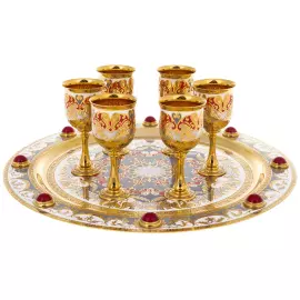 Набор для водки "Золотые своды" на 6 персон, Златоуст