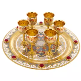 Набор для водки "Золотые своды" на 6 персон, Златоуст