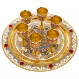 Набор для водки "Золотые своды" на 6 персон, Златоуст