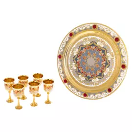 Набор для водки "Золотые своды" на 6 персон, Златоуст