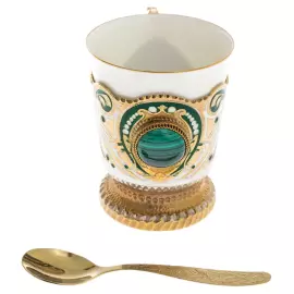 Чайный набор с самоваром "Традиции" на 6 персон, Златоуст