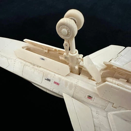 Сборная модель самолета из бивня мамонта "СУ-57" на подставке