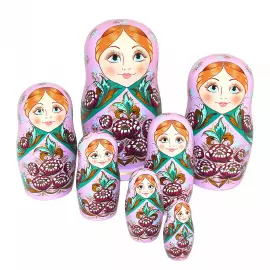 Матрешка из липы "Очарование" на 7 мест