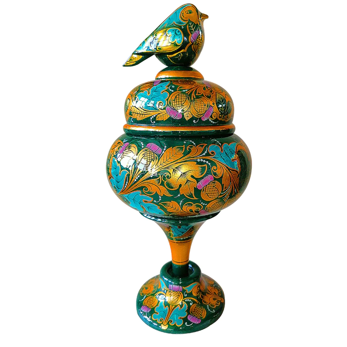 Candy bowl "Evolution" by Khokhloma
