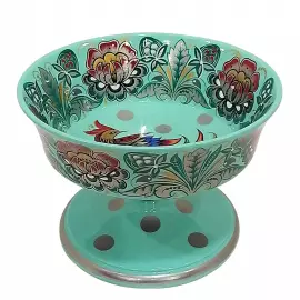 Fruit bowl "Birds of Paradise" Khokhloma