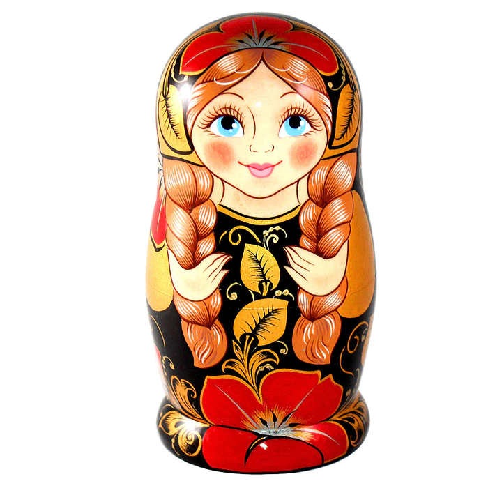 Linden matryoshka "Convolvulus" for 5 people
