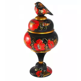 Конфетница "Вьюнок" хохлома