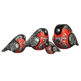 Сувенир из липы "Семеновский снигирь" хохлома