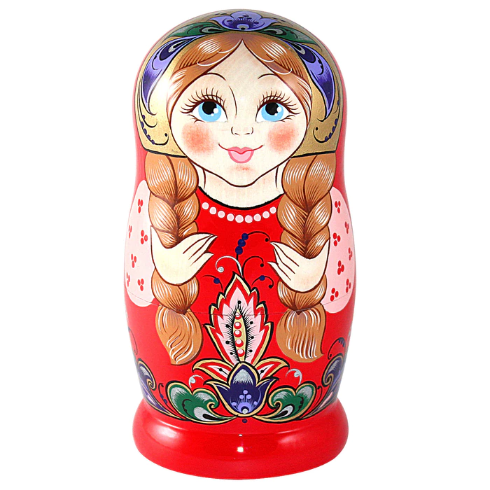Linden matryoshka doll "Architecture" for 5 people, Khokhloma
