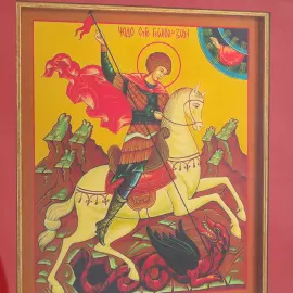 Икона на сусальном золоте "Георгий Победоносец"