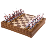 Шахматы из дуба искусственного морения  "Хоккей. СССР — Канада"