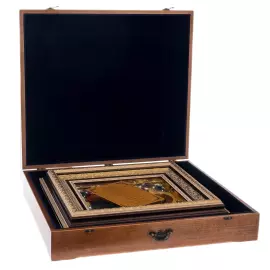 Икона масляная "Архангел Михаил" с сусальным золочением