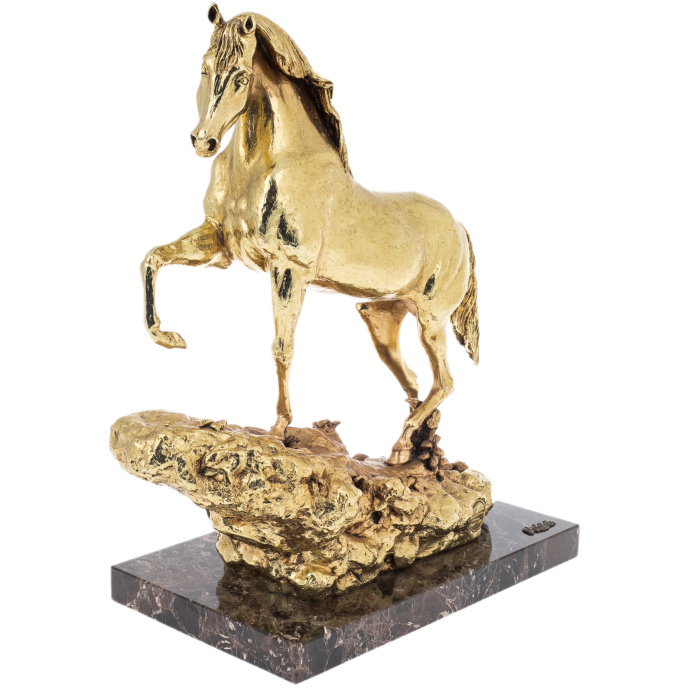 Sculpture with gilding "Arabian horse"