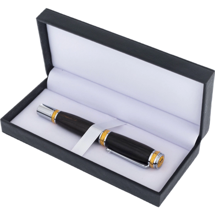 Fountain pen made of stained oak "President" in a case