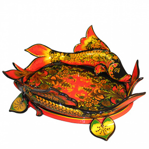 Khokhloma's carved Fish tray