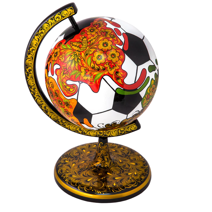 Globe with the painting "Kudrin" maly, Khokhloma