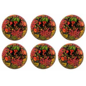Set of Christmas tree toys "Ball" by Khokhloma