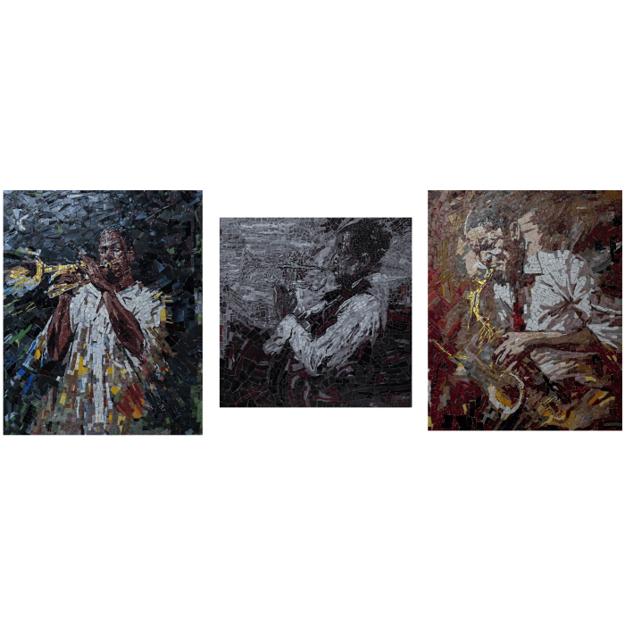 Author's mosaic triptych "Jazz"