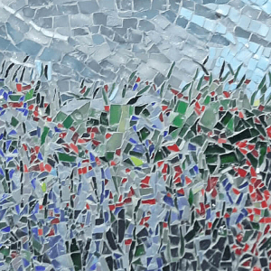 Author's mosaic painting "Steppe flowers"