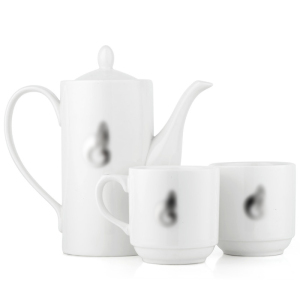 Porcelain tea set for 2 persons "Gazprom"