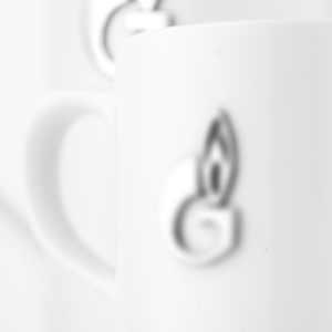 Porcelain tea set for 2 persons "Gazprom"