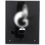 Poster "Symbol of gas" on a wooden frame (color- black, silver)