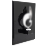 Poster "Symbol of gas" on a wooden frame (color- black, silver)