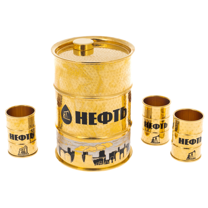 Набор для водки "Нефть" на 3 персоны, Златоуст