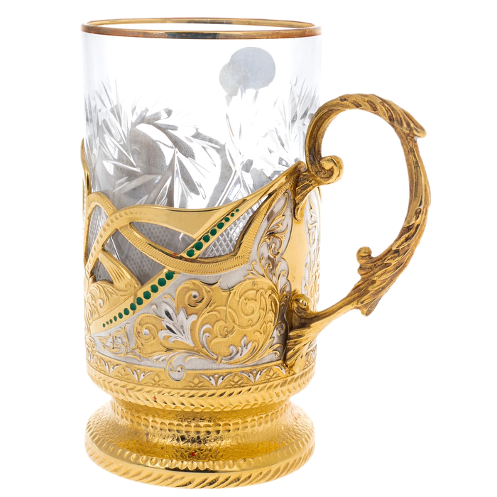 Cup holder "Hunting. The dog with the duck" Zlatoust