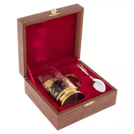 Подстаканник "Охотники на привале" Златоуст