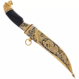 Нож подарочный "Рычащий лев" Златоуст