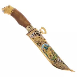 Нож подарочный "Мудрый медведь" Златоуст