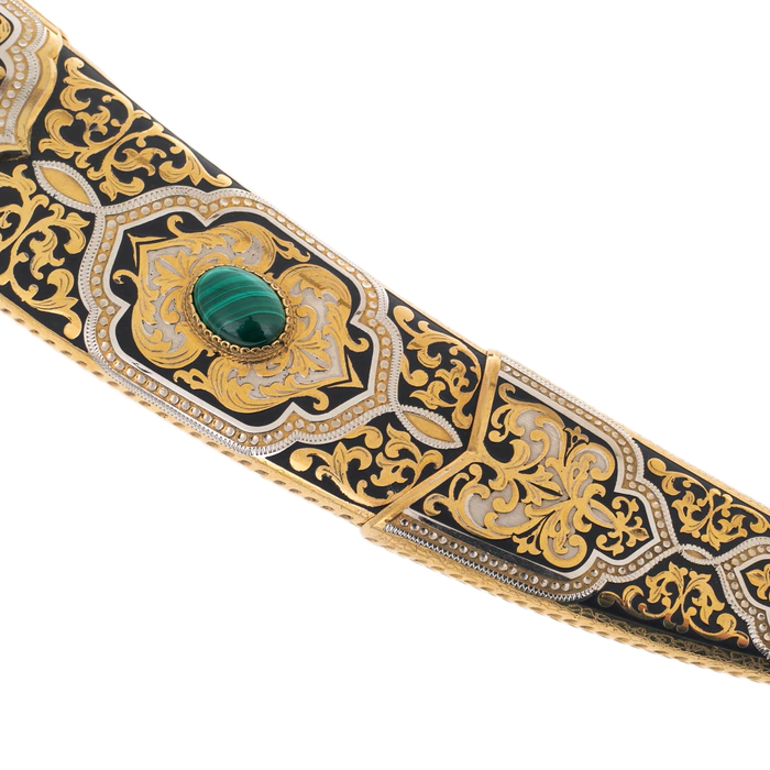 Gift knife "Sultan. Vostok" with malachite, Zlatoust