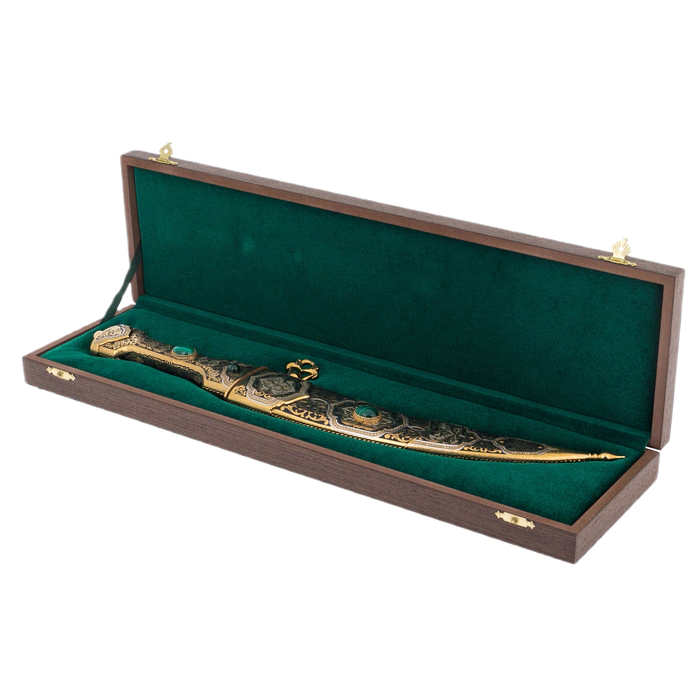 Gift knife "Sultan. Vostok" with malachite, Zlatoust