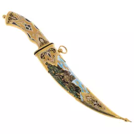 Нож подарочный "Султан. Тигр" с эмалями, Златоуст