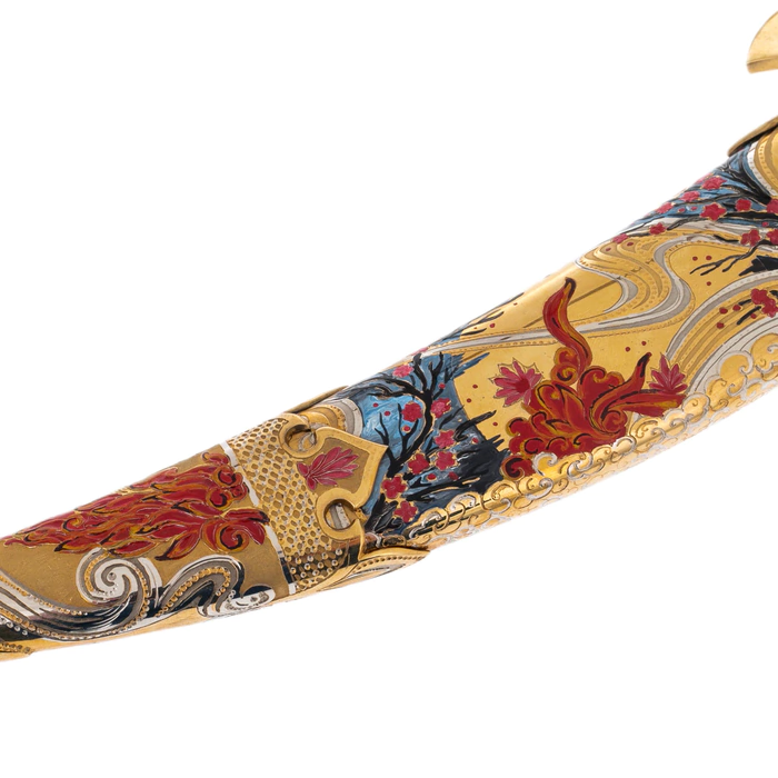 Gift knife made of Damascus steel "Sultan. The Eastern Dragon" Zlatoust