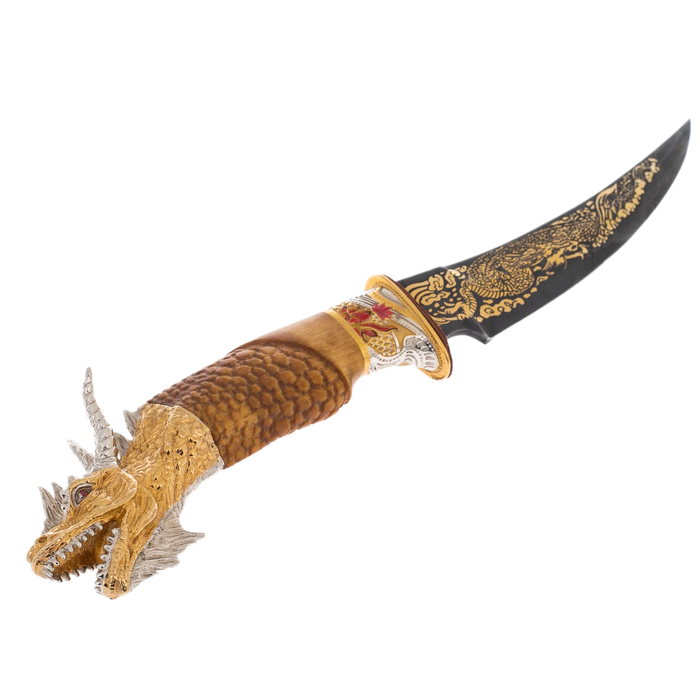 Gift knife made of Damascus steel "Sultan. The Eastern Dragon" Zlatoust
