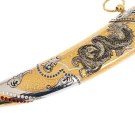 Нож подарочный из дамасской стали "Султан. Дракон" Златоуст