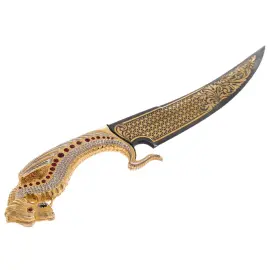 Нож подарочный из дамасской стали "Султан. Дракон" Златоуст