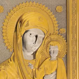 Икона в технике гальванопластики "Казанская Божья Матерь" Златоуст