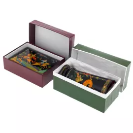 Набор подарочный "Охота" со шкатулкой и вазой, Кондаков П., Палех