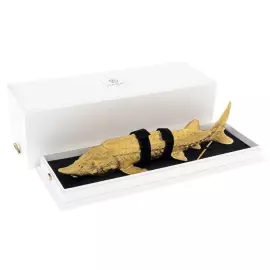 Caviar bowl "Sturgeon" with gilding