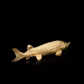 Caviar bowl "Sturgeon" with gilding