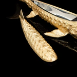 Икорница "Осетр" с золочением