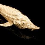 Икорница "Осетр" с золочением