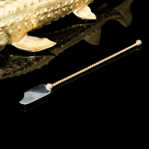 Caviar bowl "Sturgeon" with gilding