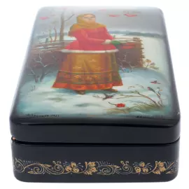 Casket "At the mountain ash" by Burmistrov, Fedoskino